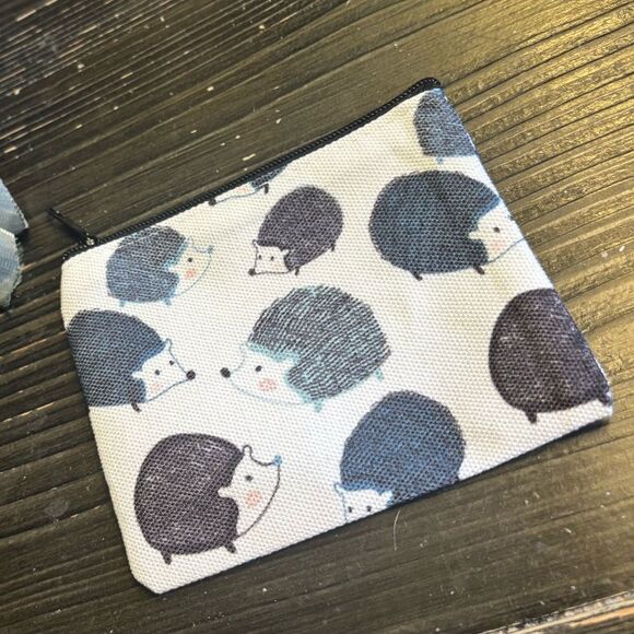Handbags - NEW Hedgehog Small Canvas Coin Purse Cute Change Purse Zipper Mini Coin Pouch Ba